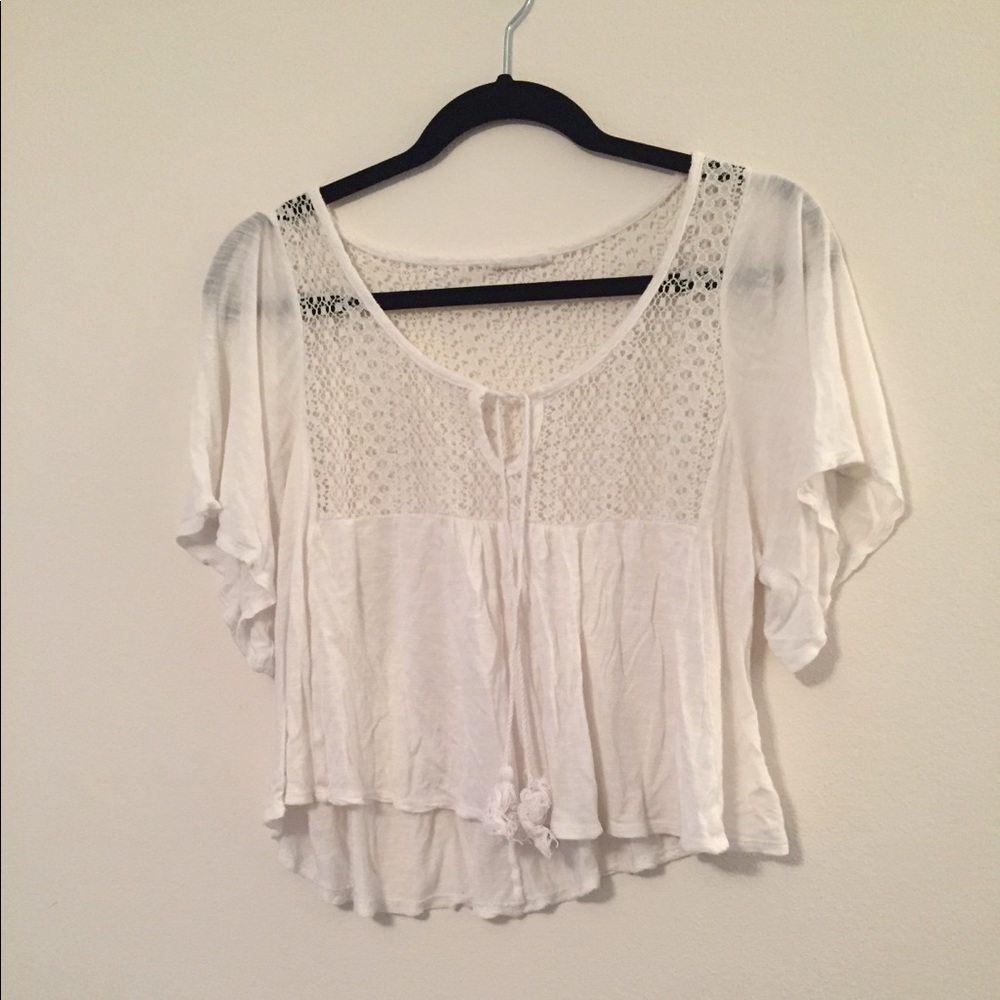 White boho top